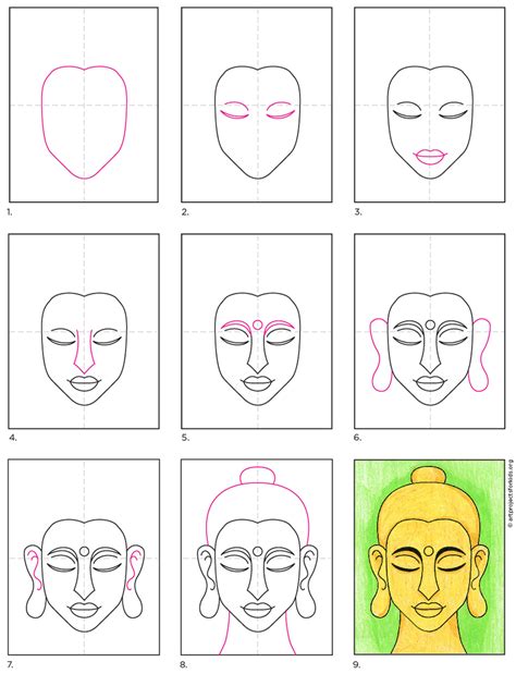 Learn How to Draw a Buddha Meditating (Buddhism) Step by