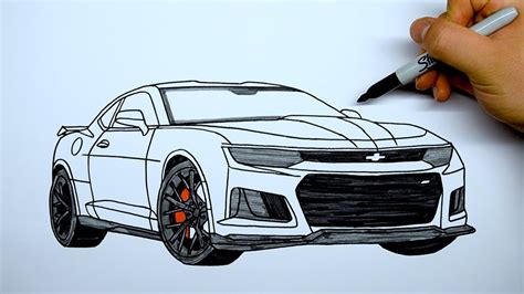 Learn How to Draw a Chevrolet Camaro (Sports Cars) Step by