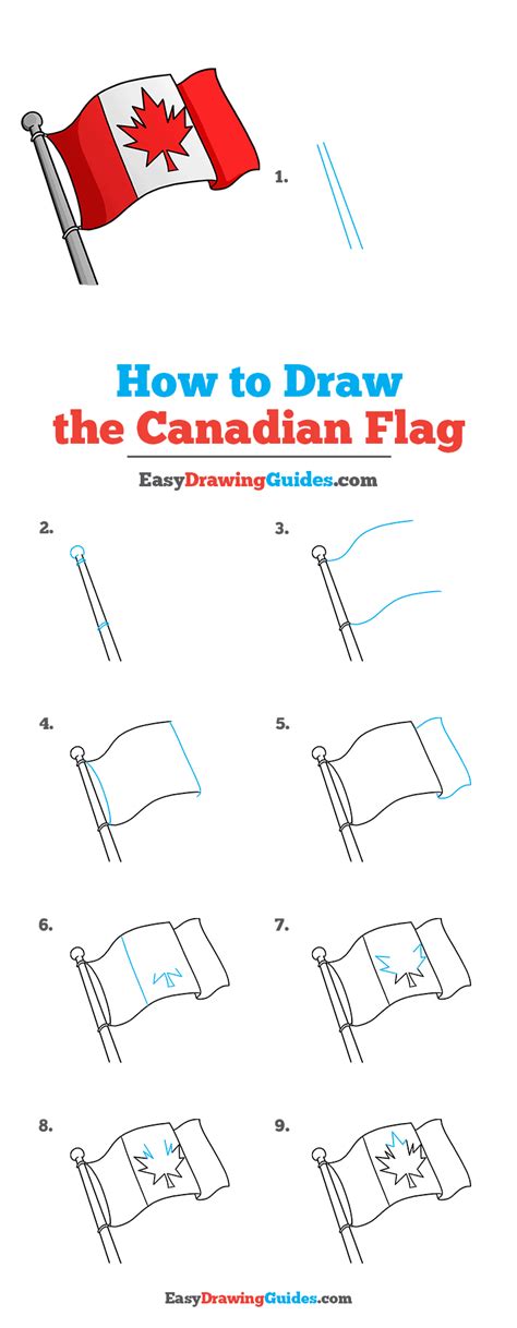 How to Draw the Canadian Flag Really Easy Drawing Tutorial