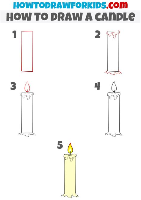 How to Draw a Candle Really Easy Drawing Tutorial