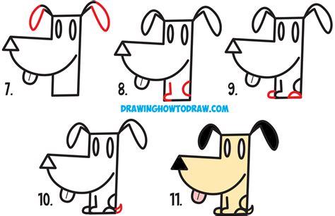 How to Draw Biscuit the Dog from Facebook Messenger