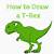 how to draw a cartoon t rex step by step
