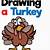 how to draw a cartoon turkey step by step