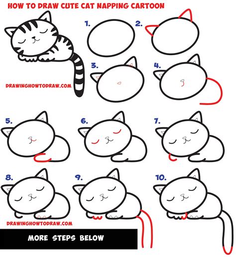 How to draw a cat step by step 10 drawing tutorials for