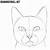 how to draw a cat head