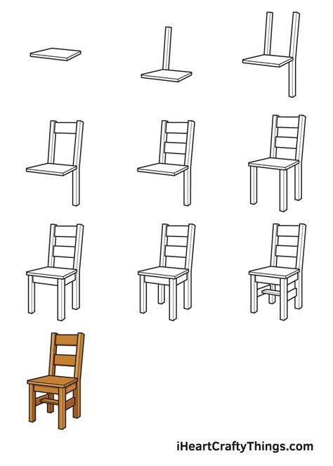 Learn to draw a deck chair step by step Crafting