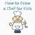 how to draw a chef step by step