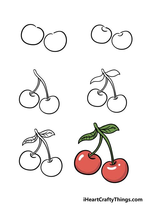 How to Draw a Cherry Step by Step Pictures to draw