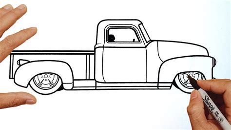 Learn How to Draw a GMC Pickup Truck (Trucks) Step by Step