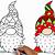 how to draw a christmas gnome step by step