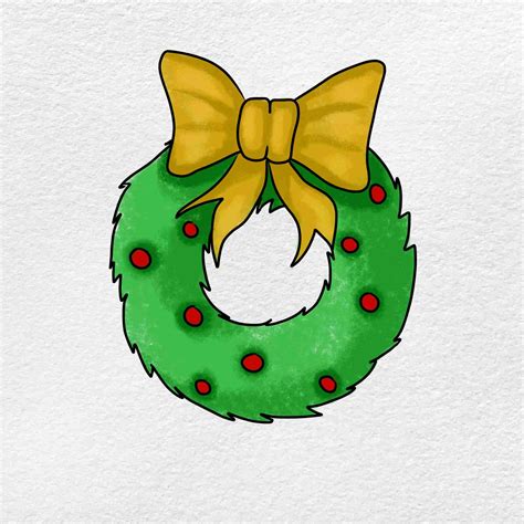 How to Draw a Christmas Wreath Art Projects for Kids