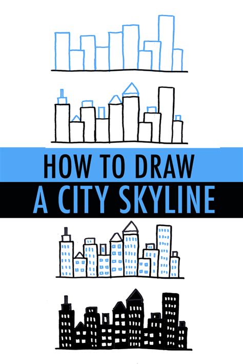 How to Draw a City Skyline 3 Ways