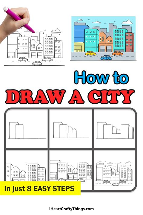 How to Draw a 3D City Optical Illusion Narrated Step by