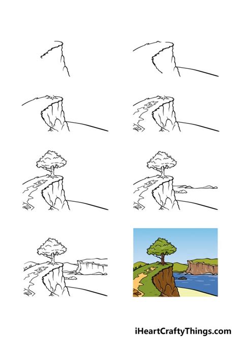How to Draw a Cliff Really Easy Drawing Tutorial