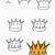 how to draw a crown step by step