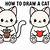 how to draw a cute cat