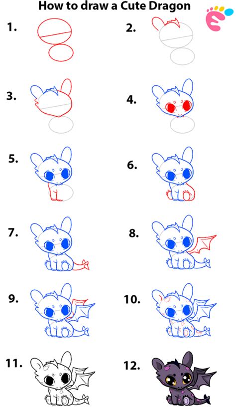 How to draw Simple Dragons by babybluedreams on DeviantArt