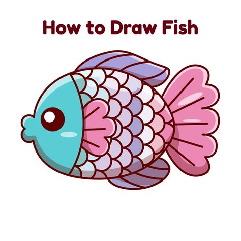 How To Draw A Cute Fish Easy and Fast Draw For Kids