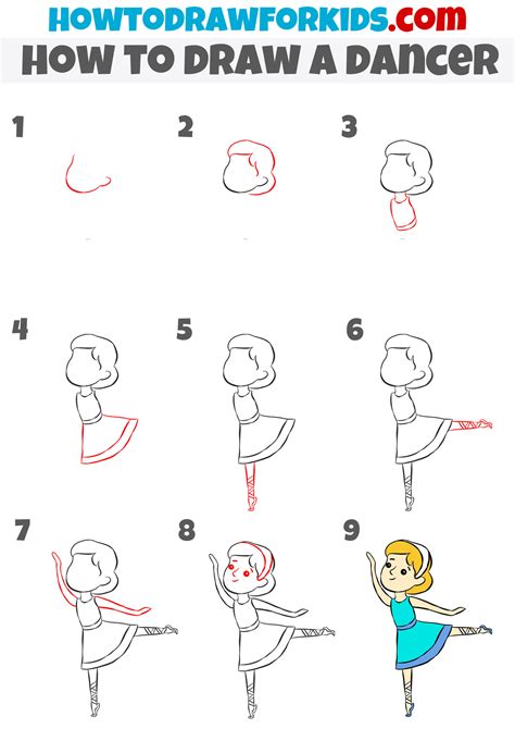 Learn How to Draw a Ballet Dancer (Ballet) Step by Step