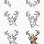 how to draw a deer face step by step