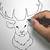 how to draw a deer head easy step by step