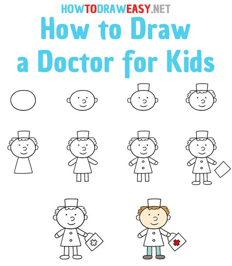 How to draw a Doctor Step by Step Doctor Drawing Lesson