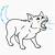 how to draw a dog barking step by step