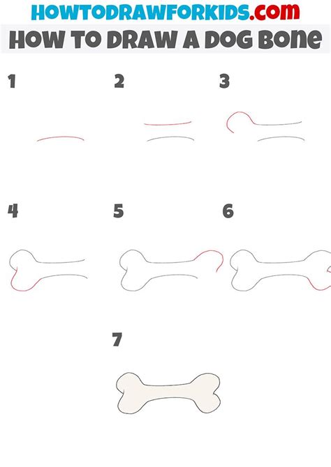 134 How to Draw a Dog Bone in a Few Easy Steps Drawing