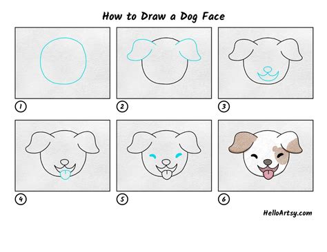 How to Draw a Terrier's Face / Dog's Face with Easy Steps