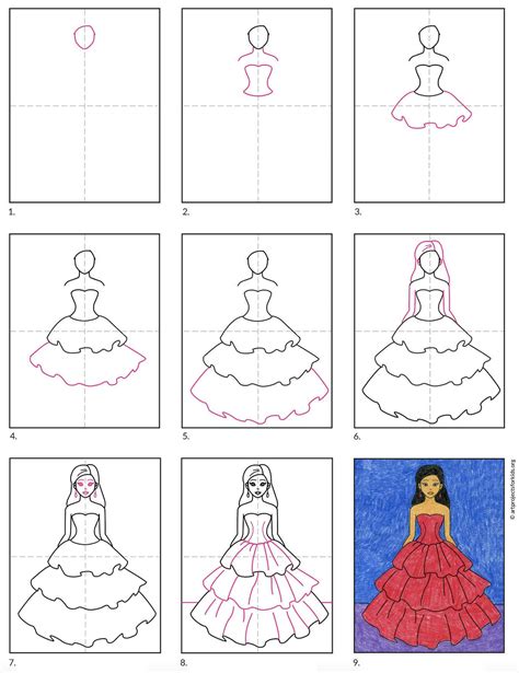 Drawing princess dress