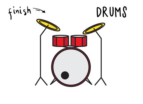Drum Kit Drawing at GetDrawings Free download