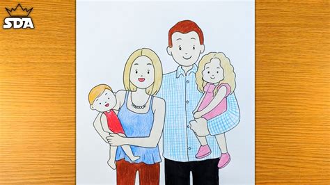 hand drawing cartoon happy family Organized For Life