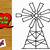 how to draw a farm windmill step by step