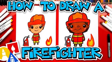 How to Draw a Firefighter Really Easy Drawing Tutorial