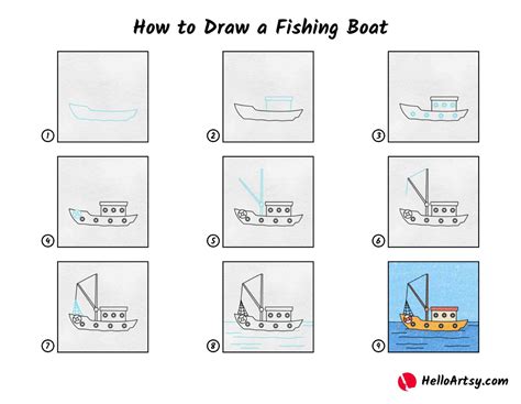 How to Draw A Boat Step by Step EasyLineDrawing