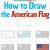 how to draw a flag step by step