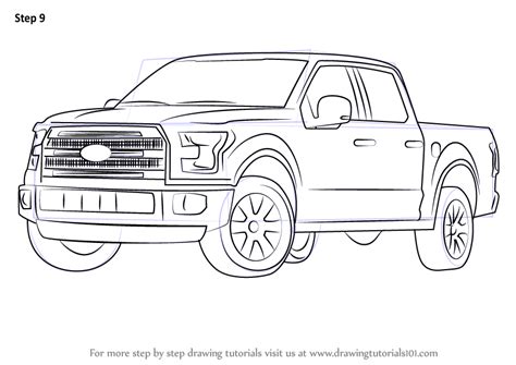 Learn How to Draw Ford F350 (Trucks) Step by Step