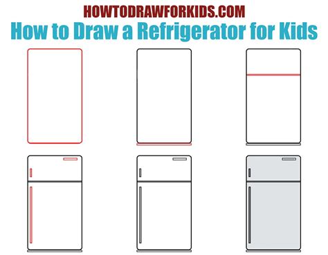 How to Draw a Refrigerator Step by Step