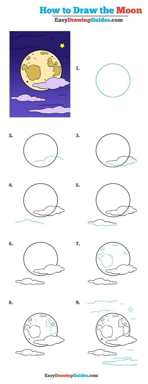How to draw Moon for kids Moon for kids, Moon drawing