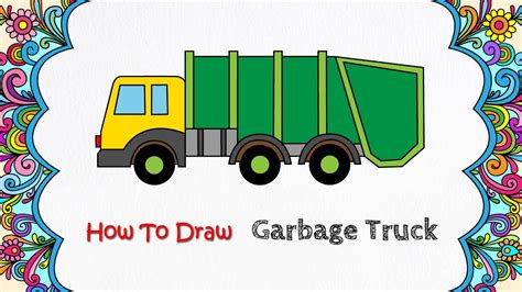 How To Draw A Garbage Truck Art For Kids Hub