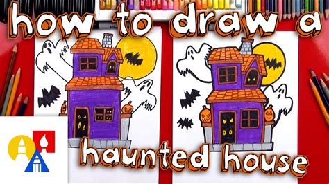 How To Draw A Haunted House YouTube