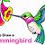 how to draw a hummingbird and flower step by step