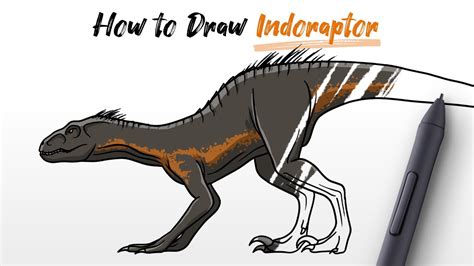 Images Of How To Draw Indoraptor Easy