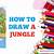 how to draw a jungle step by step