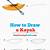 how to draw a kayak step by step
