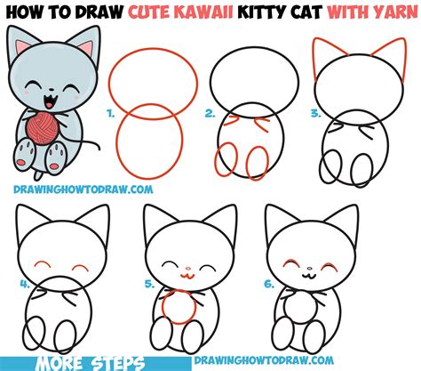 How to Draw a Cute Kitten Playing on a Soccer Ball Easy