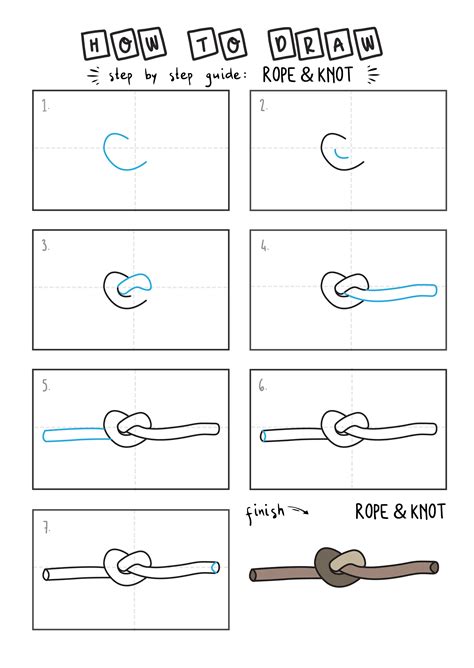 How To Draw a Simple Basic Rope & Knot (Step By Step