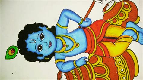 Learn How to Draw Bal Krishna (Hinduism) Step by Step