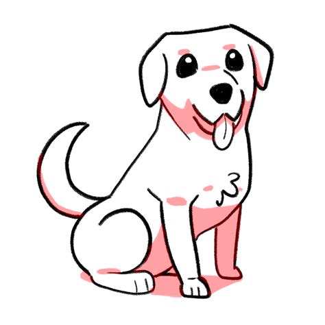 How to Draw a Labrador Puppy printable step by step
