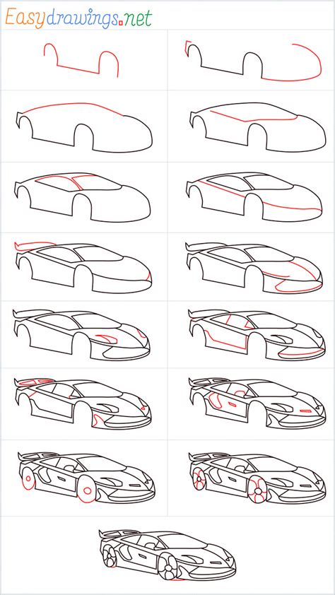How to draw a car Huracan YouTube